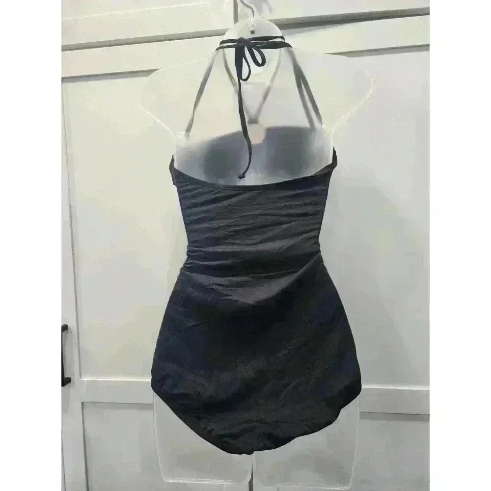 Michael Kors Women's One Piece Swimsuit High Neck Swim Bathing Suit Size 12 - Picture 3 of 5